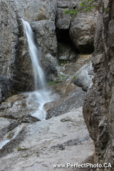 Waterfall, Grotto Creek Canyon Trail, Banff / Canmore area, Alberta, Canada, North America