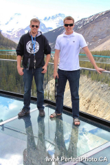 Standing on Glass floor, Alberta, Canada