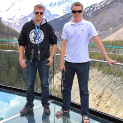 Standing on Glass floor, Alberta, Canada