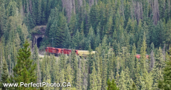 Spiral train tunnels, Yoho, Emerald Lake, British Columbia, Canada
