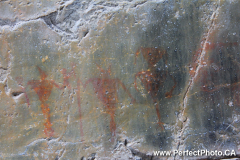 Aboriginal Pictographs, Grotto Creek Canyon Trail, Banff / Canmore area, Alberta, Canada, North America