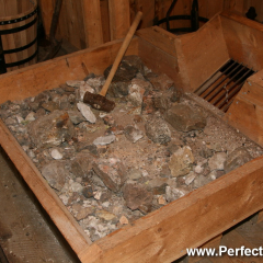 Rock crusher for mine, Memory Lane Heritage Village, Museum in Lake Charlotte, Nova Scotia, Canada