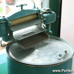Washing Machine, Memory Lane Heritage Village, Museum in Lake Charlotte, Nova Scotia, Canada