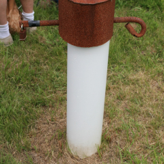 Bore hole, Oak Island, Western Shore, Lunenburg County, Nova Scotia, Canada, North America; Explore Oak Island Days 2008, Tourism Society, Pirate Treasure Dig