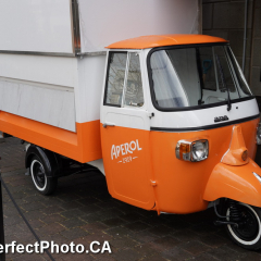 Aperol 1919, trike delivery truck, pring Equinox, Waterfront, Halifax, Nova Scotia, Canada