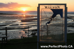 Walon lighthouse park at sunset, East Hants, Nova Scotia, Canada