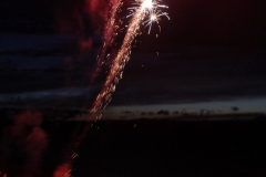 Fireworks on the beach, Noel, East Hants, Nova Scotia, Canada