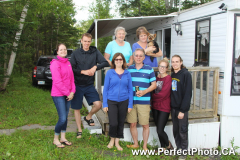 Family camping, RV trailer,  Noel, East Hants, Nova Scotia, Canada