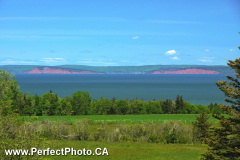 View of Economy across the bay, Cobequid Bay, Minas Basin, Hants County, Nova Scotia, Canada