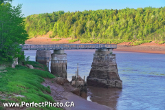 Pier platform, Fundy Tidal Interpretive Centre, Gosse Bridge, South Maitland, Cobequid Bay, East Hants, Nova Scotia, Canada