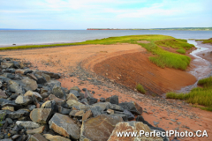 Sand bar, sandy beach shoreline, Noel, NS