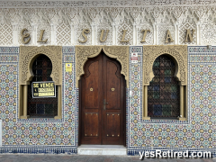 Sultan restaurant, Doors, Fuengirola, Malaga, Spain, Winter 2024Fuengirola, Malaga, Spain, Winter 2024
