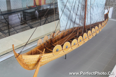Model of Restored Viking boat, Roskilde, Copenhagen, Baltic Sea Cruise; Vikings