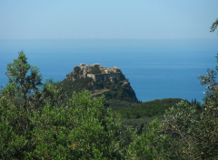 Mountain castle, Corfu, Greece, Europe