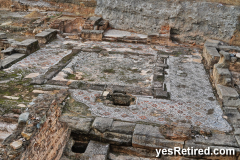 Tile floor, Roman Ruins, Parque Yacimiento Romano, Finca El Secretario, , Fuengirola, Malaga, Spain, Winter 2024