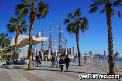 Waterfront promenade, Malaga, Spain 2024