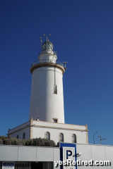 Lighthouse, Waterfront promenade, Malaga, Spain 2024