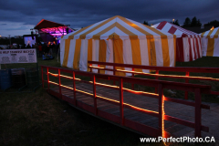Night lighting, Friday, Mainstage, Stanfest 2011, Canso, Nova Scotia, North America; Folk music festival