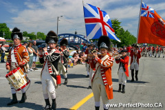 Kings Orange Rangers, Privateers Days, Liverpool, Nova Scotia, Canada, North America; Parade, reenactment, reenactors, Orange, rum runner
