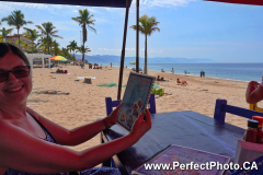 Beach side restaurant, Malecon, Puerto Vallarta, Jalisco, Mexico, spring 2020