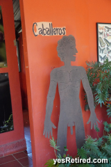 Washroom art, detailed, Vallarta Botanical Gardens AC, Rural jungle, Puerto Vallarta, Jalisco, Mexico