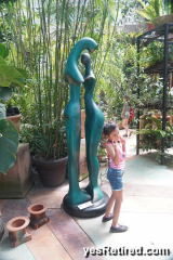 Statue with child, Vallarta Botanical Gardens AC, Rural jungle, Puerto Vallarta, Jalisco, Mexico