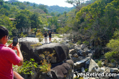 Waterfall, Restaurante Chicos Paradise, Rural jungle, Puerto Vallarta, Jalisco, Mexico, palapa