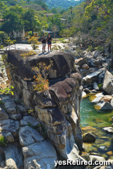 Waterfall, Restaurante Chicos Paradise, Rural jungle, Puerto Vallarta, Jalisco, Mexico, palapa