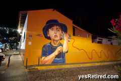 Street mural art, Rural jungle, Puerto Vallarta, Jalisco, Mexico