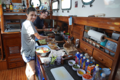 Galley, Kitchen, Food, Day sailing, Ada Sailing, Brewer 78 Ketch, Puerto Vallarta, Jalisco, MexicoPuerto Vallarta, Jalisco, Mexico