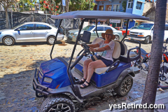 Electric golf card, atv, Sayulita, Puerto Vallarta, Jalisco, Mexico