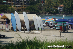 Surf boards, Don pedros restaurant, Sayulita, Puerto Vallarta, Jalisco, Mexico