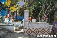 Grave sites, above ground, Sayulita, Puerto Vallarta, Jalisco, Mexico