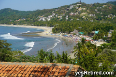 Beach from above, Sayulita, Puerto Vallarta, Jalisco, Mexico