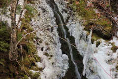 Frozen trickle, Victoria Park, Truro, Nova Scotia, Canada, North America, spring thaw